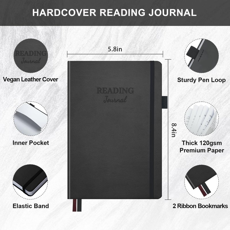 SIMSIMY Reading Journal - 104 Book Reviews  Book Journal for Book Lovers & Readers  Review and Track Your Reading Progress  Reading Log Gift  A5 Size - Image 2